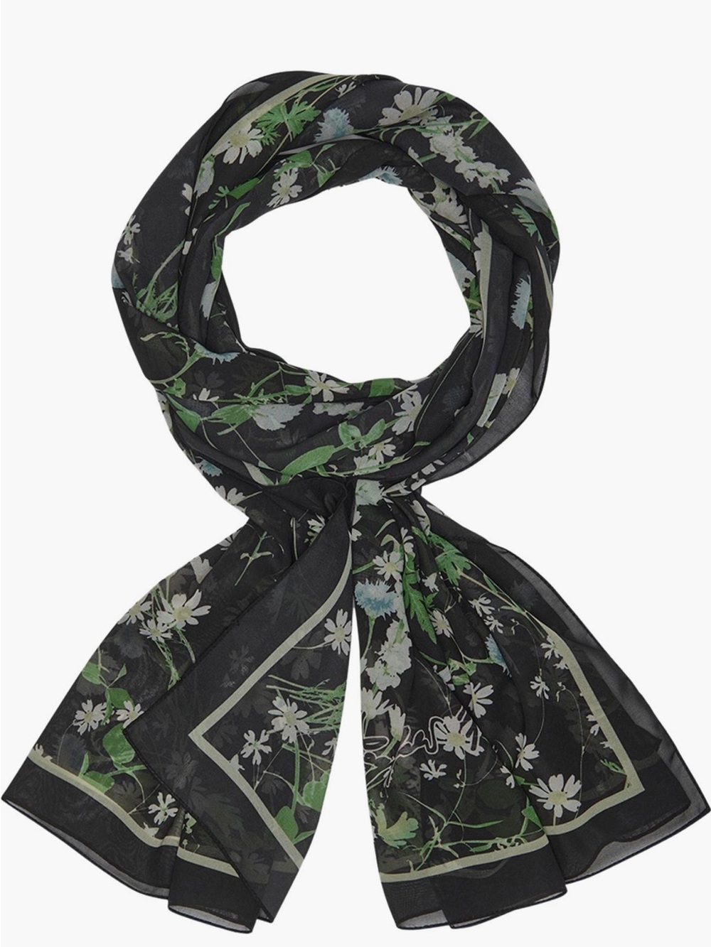 Karl Lagerfeld Wildflower Chiffon Wrap Scarf